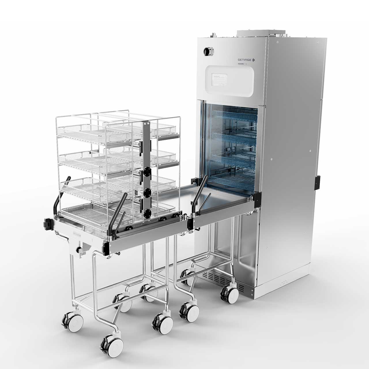 A line of carefully designed trolleys that takes loading and distribution of instruments to a completely new level