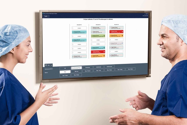 T-DOC Endo provides full overview of endoscopes, their status and placement in drying and storage cabinets