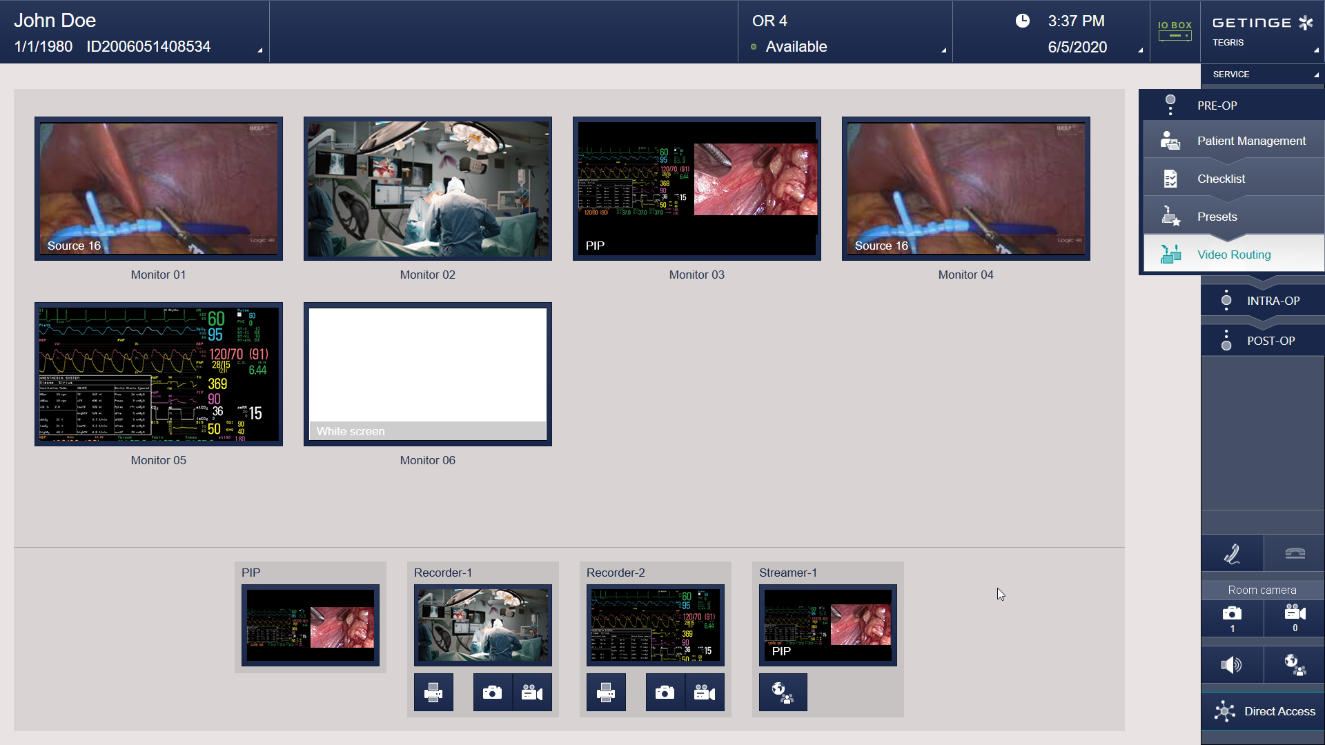 Tegris routing view Tegris routing view