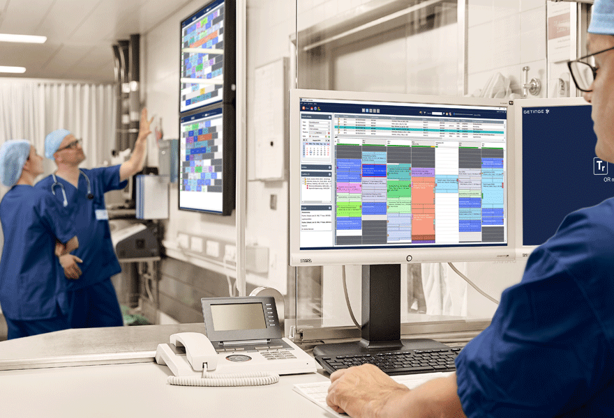 Torin OR Management solution comes with color-coded overviews Torin OR Management solution comes with color-coded overviews