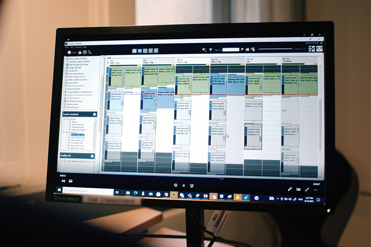 Torin screen is showing the waiting list of surgeries Torin screen is showing the waiting list of surgeries