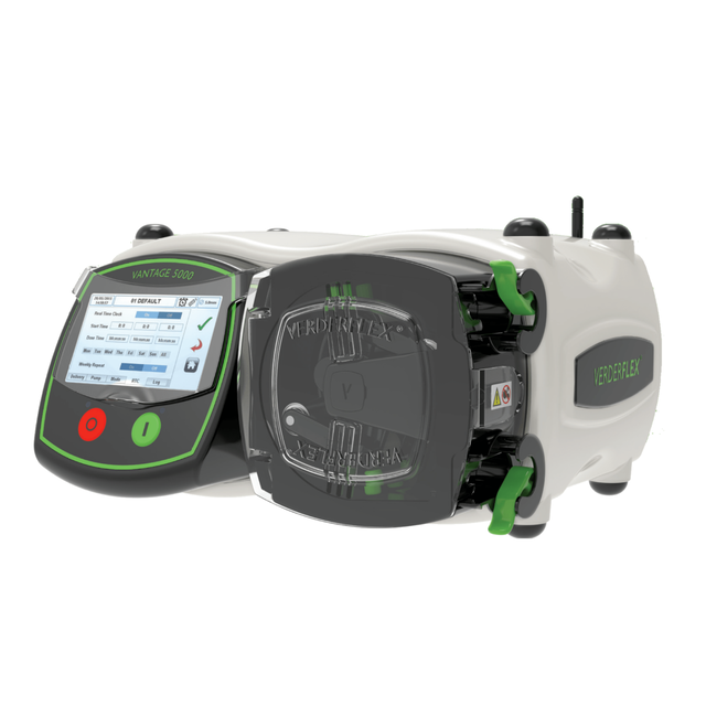 The Verder Verderflex Vantage 5000, for biopharma with high discharge pressure and USB data backup.