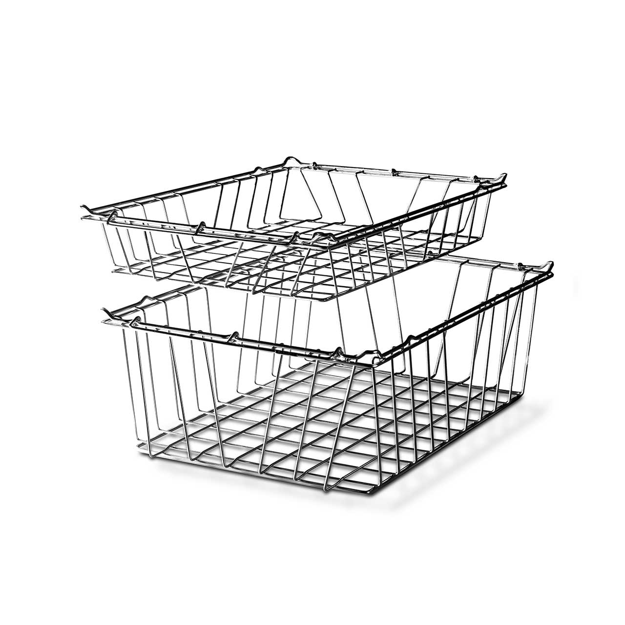 Modular wire baskets made of stainless steel