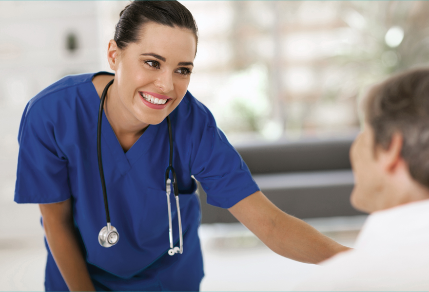 doctor smiling at patient