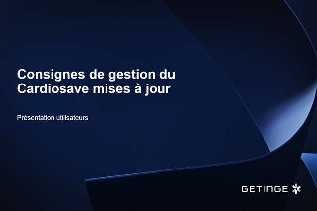 Consignes de gestion du Cardiosave mises à jour