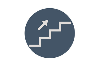 Graphic showing stairs