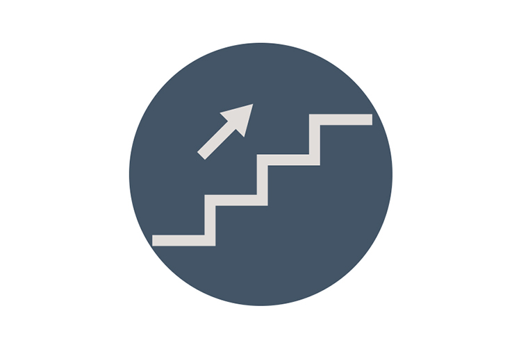Graphic showing stairs Graphic showing stairs
