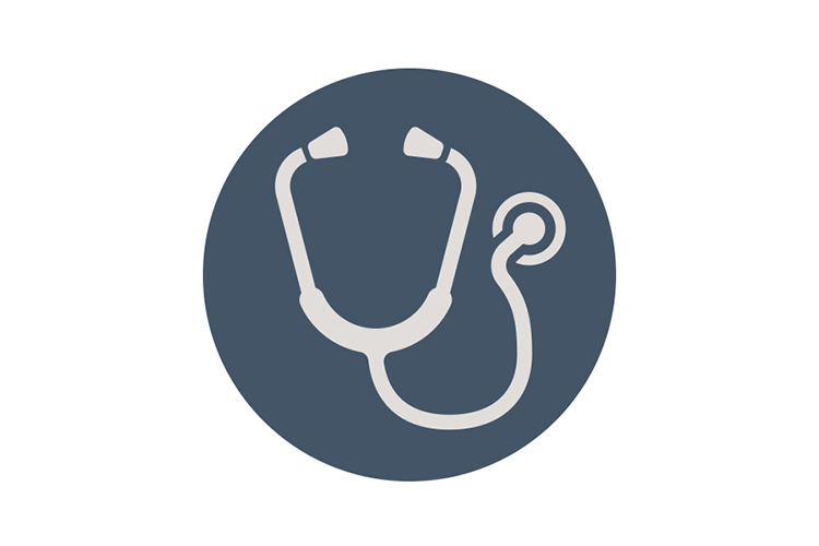 Graphic showing stethoscope Graphic showing stethoscope