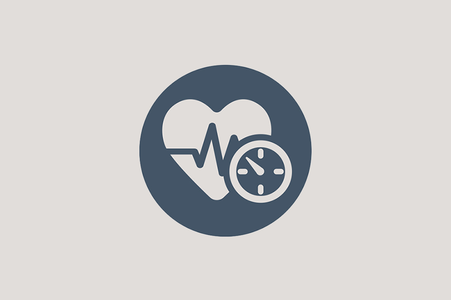 Graphic showing heart and clock Graphic showing heart and clock