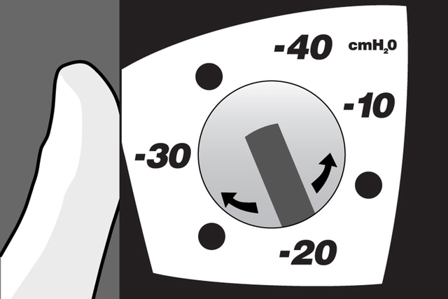 Dry suction regulator illustration