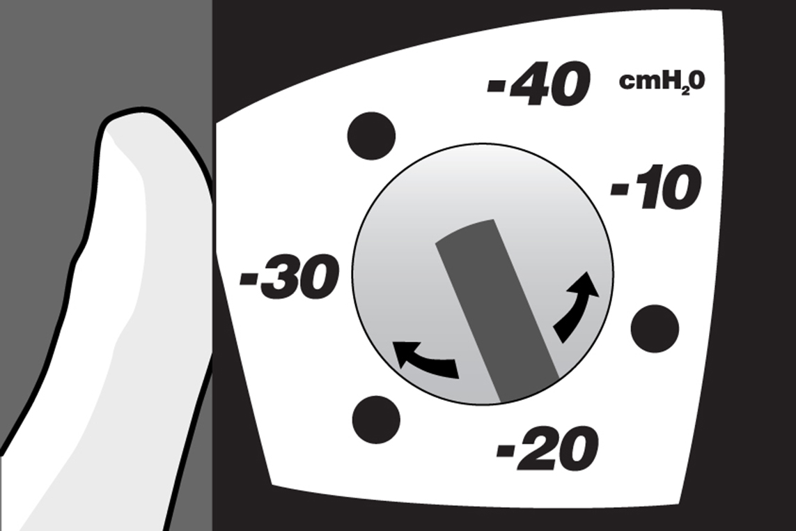 Dry suction regulator illustration Dry suction regulator illustration