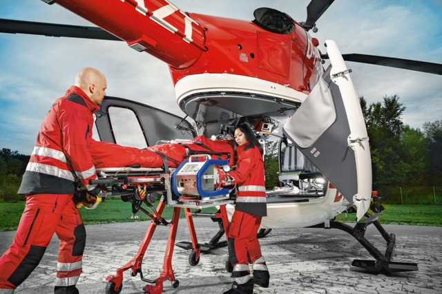 ECMO transport in helicopter, Cardiohelp