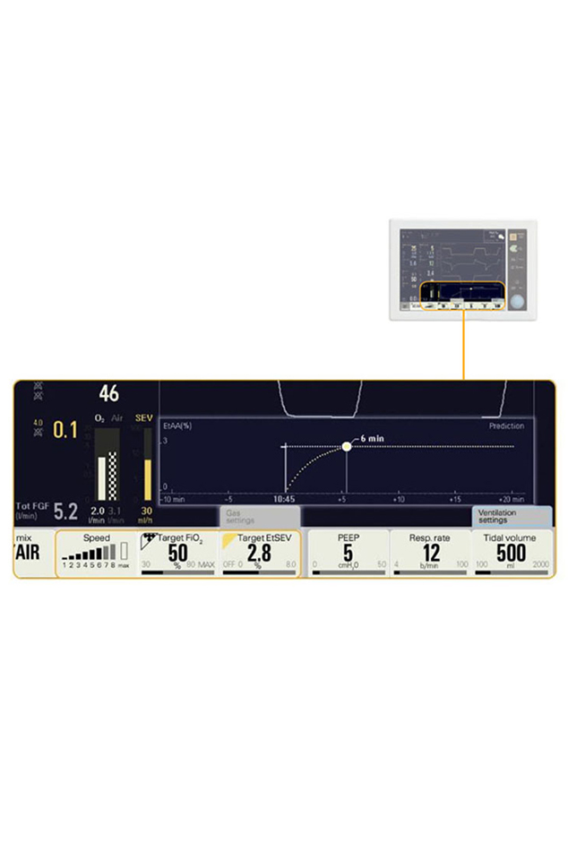 Flow-i anesthesia AGC screen