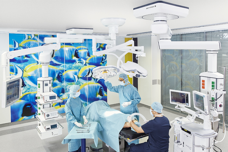 Operating room equipped with Getinge's medical devices