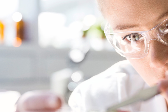 Doctor in research laboratory