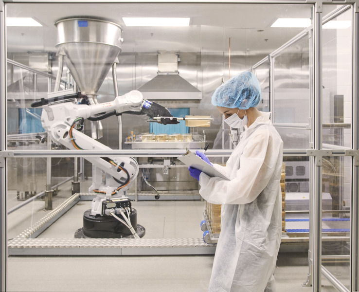 Operator checking protocol, Cage handling system in background Operator checking protocol, Cage handling system in background