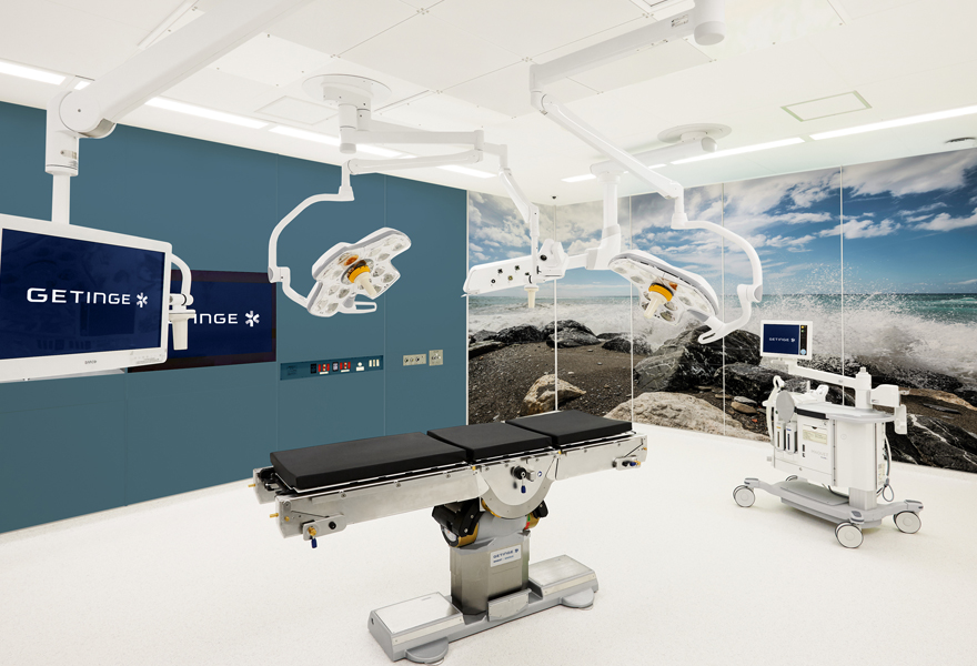 Operating room with medical equipment